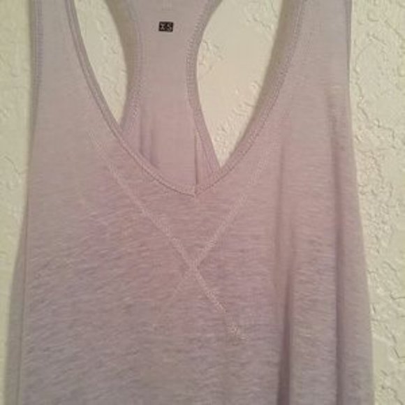 Joe's Jeans Dusty Purple Lilac Top V-Neck Racer Back Tank Tee  SZ XS - Picture 4 of 7